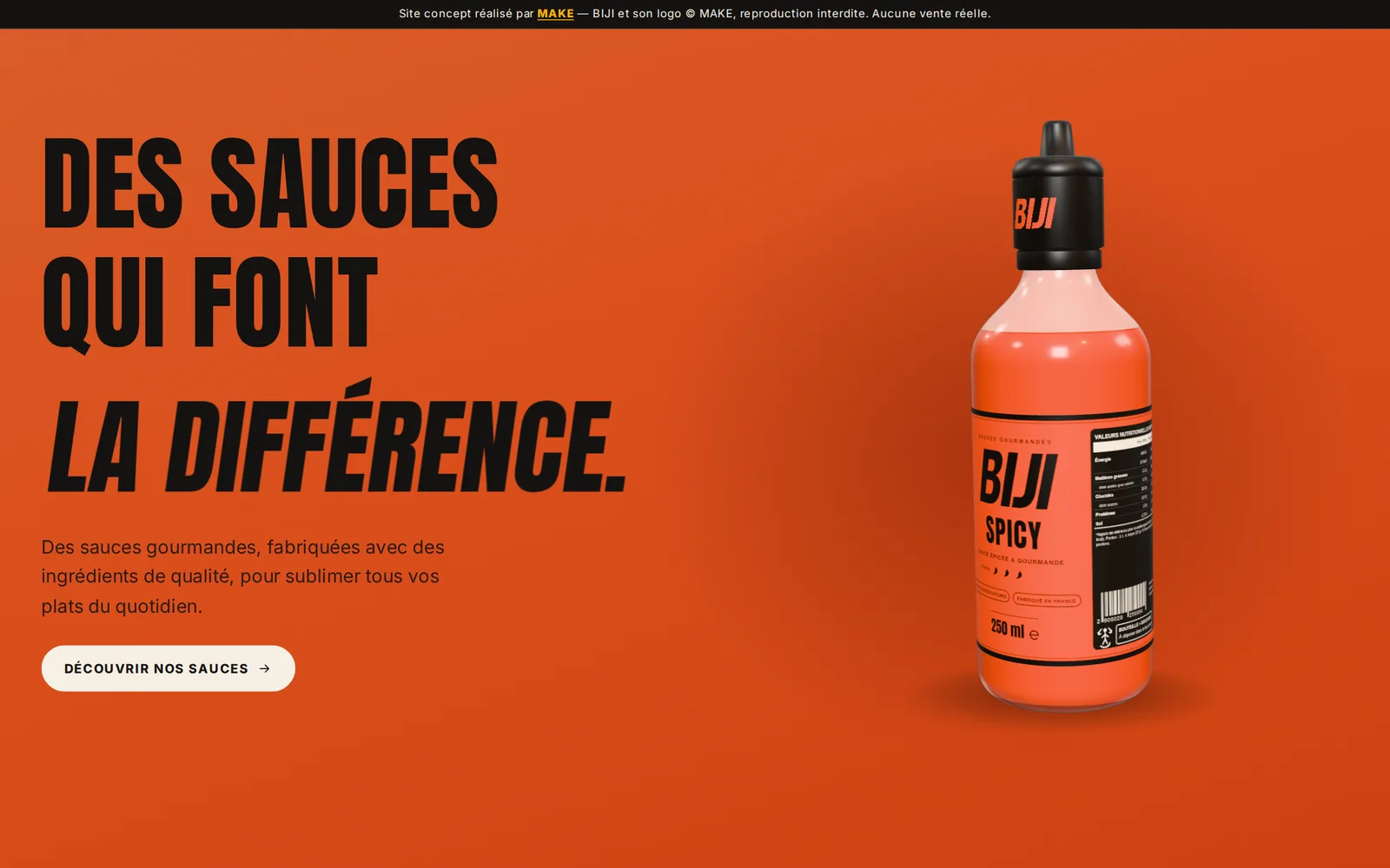BIJI, la bouteille change de couleur au défilement