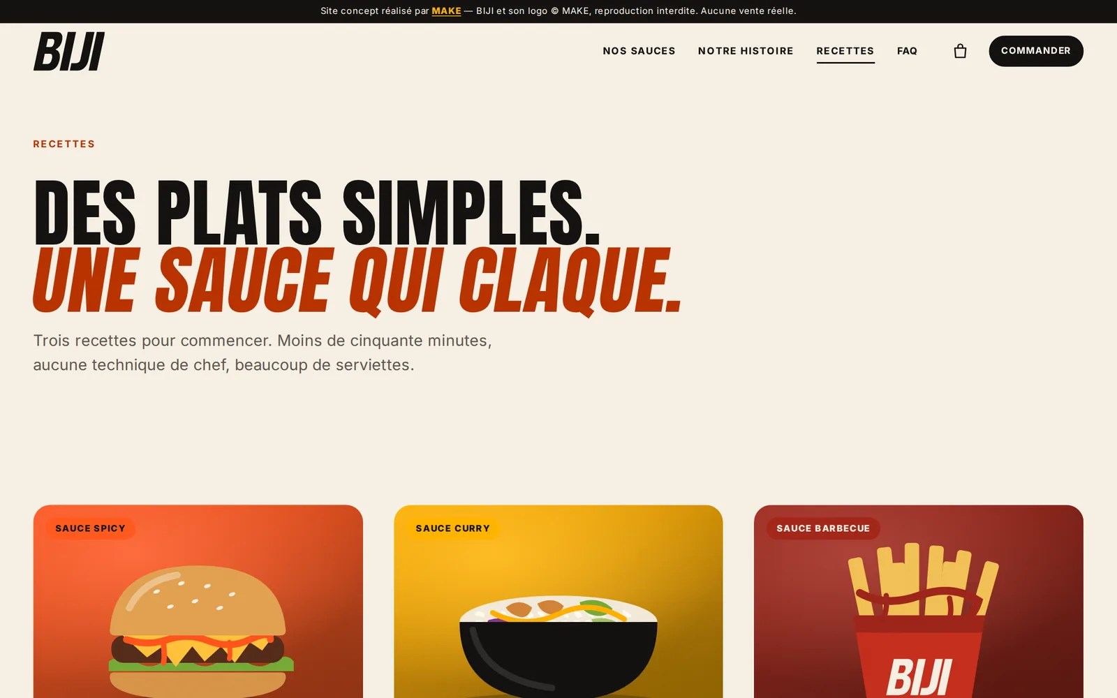 BIJI, la page des recettes